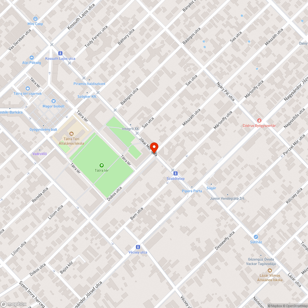 Szemét bejelentés helye