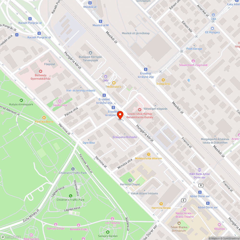 Balesetveszélyesen elforgatott hulladékgyűjtő bejelentés helye