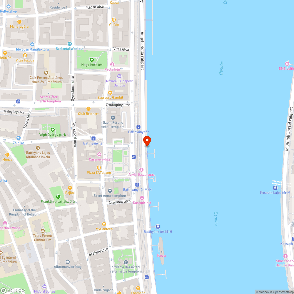 Gyalogos átkelő bejelentés helye