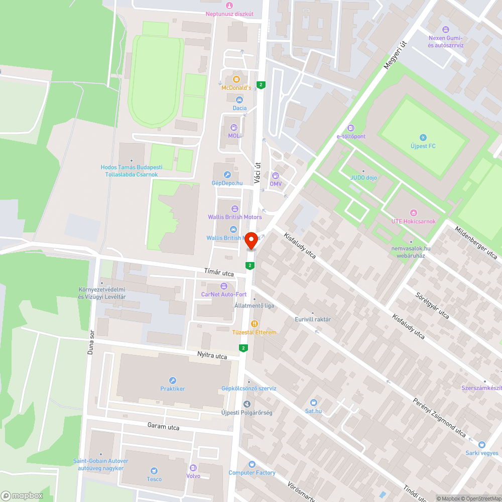 Megsüllyedt csatornafedelek a Váci úton bejelentés helye