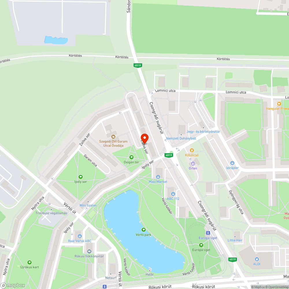 Óriási kátyú bejelentés helye