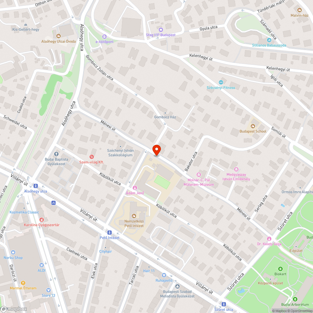 Járdahiba bejelentés helye