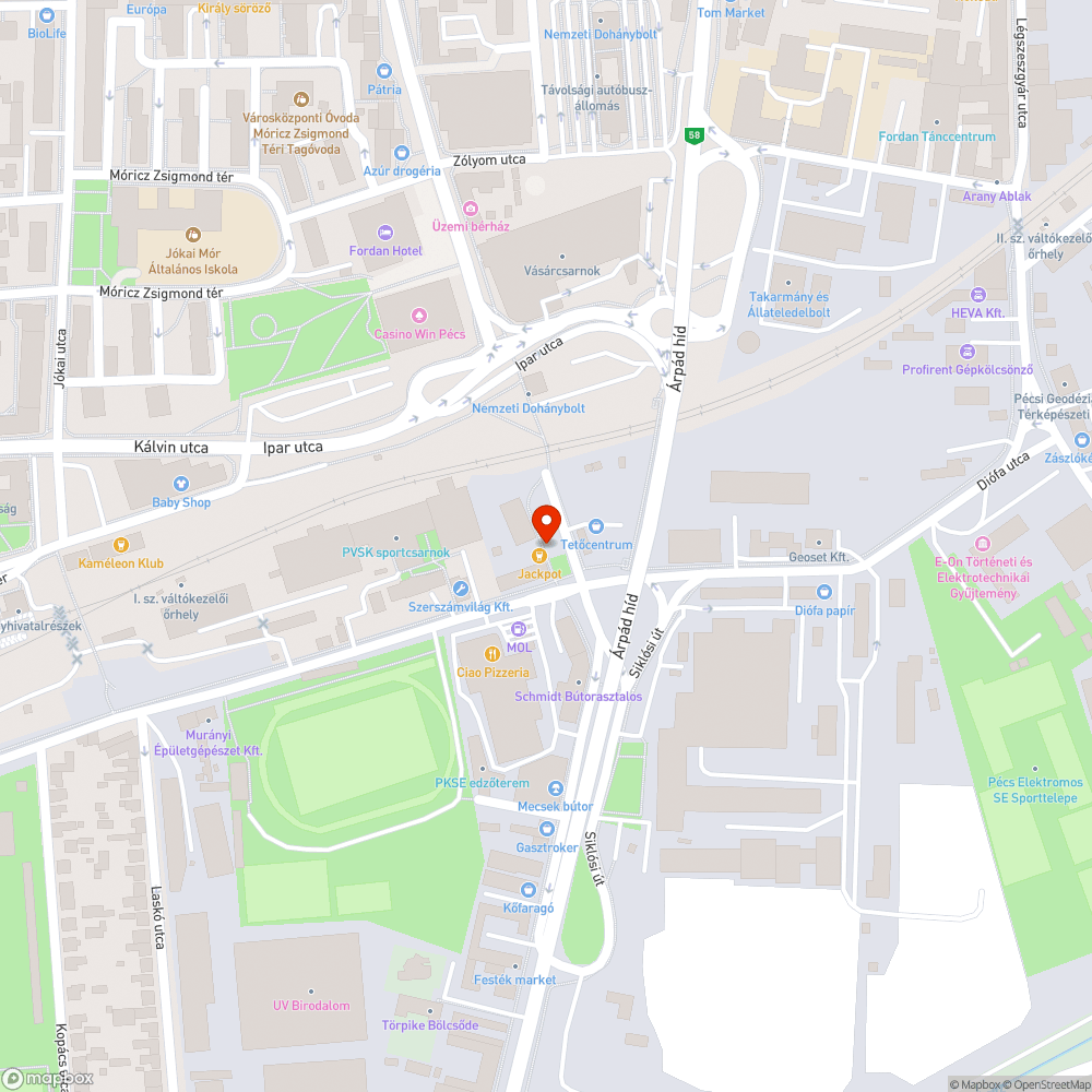 Eldobált szemét bejelentés helye