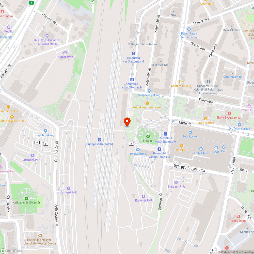 Etele tér sáros zöldterület bejelentés helye