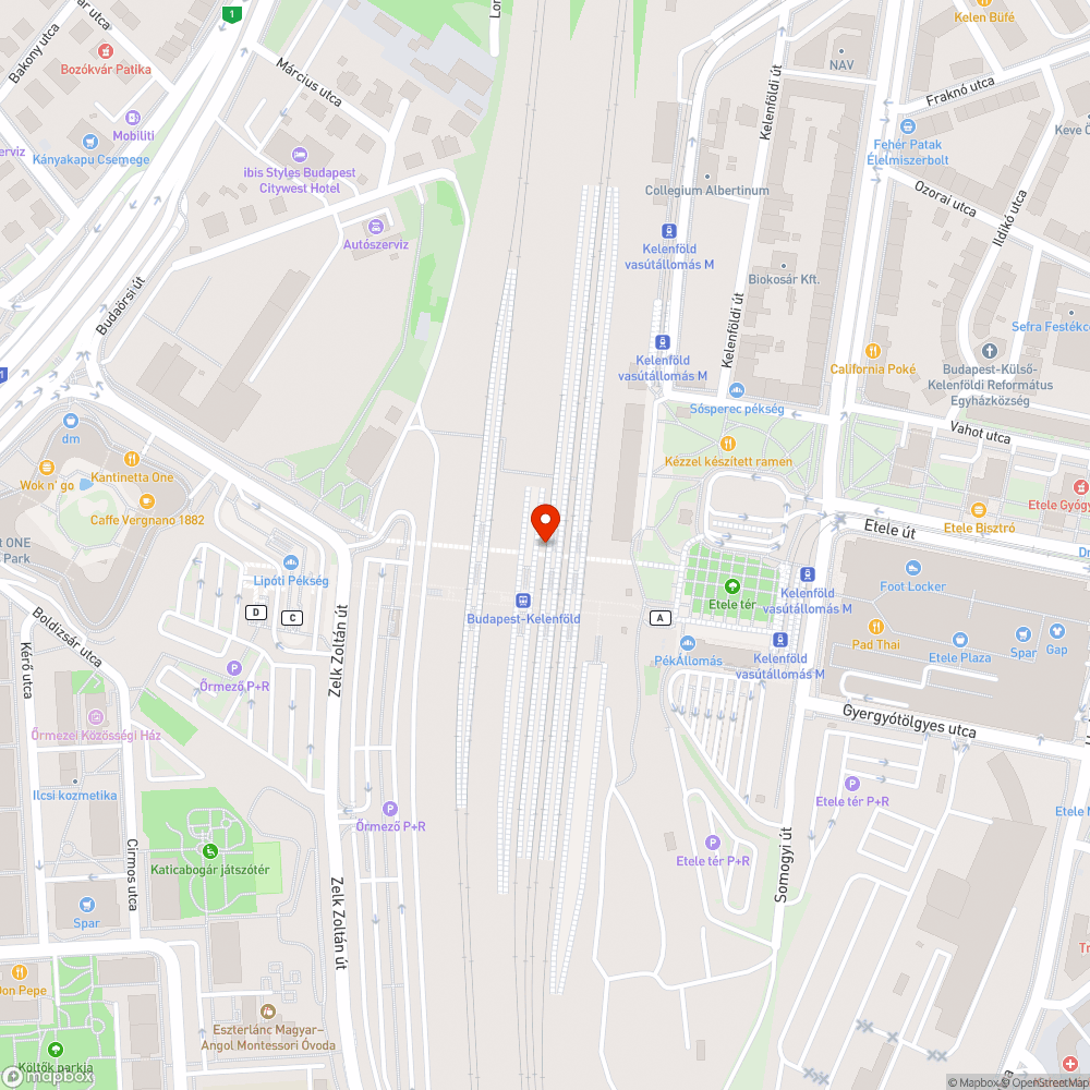 Kelenföld aluljáró graffiti bejelentés helye