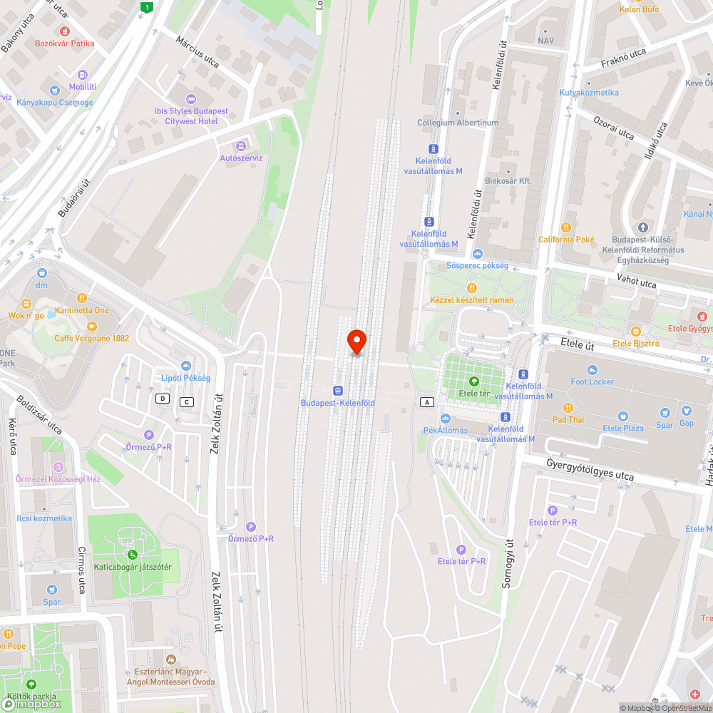 Kelenföld aluljáró kerékpáros és roller forgalom bejelentés helye