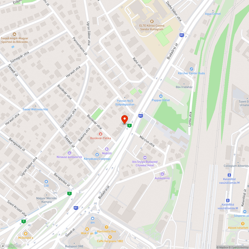 Budaörsi út járda takarítása bejelentés helye