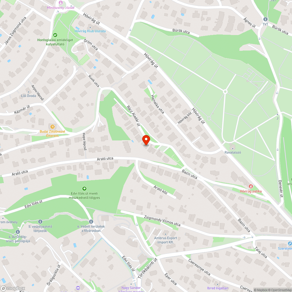 Járda es autóbehajtó bejelentés helye