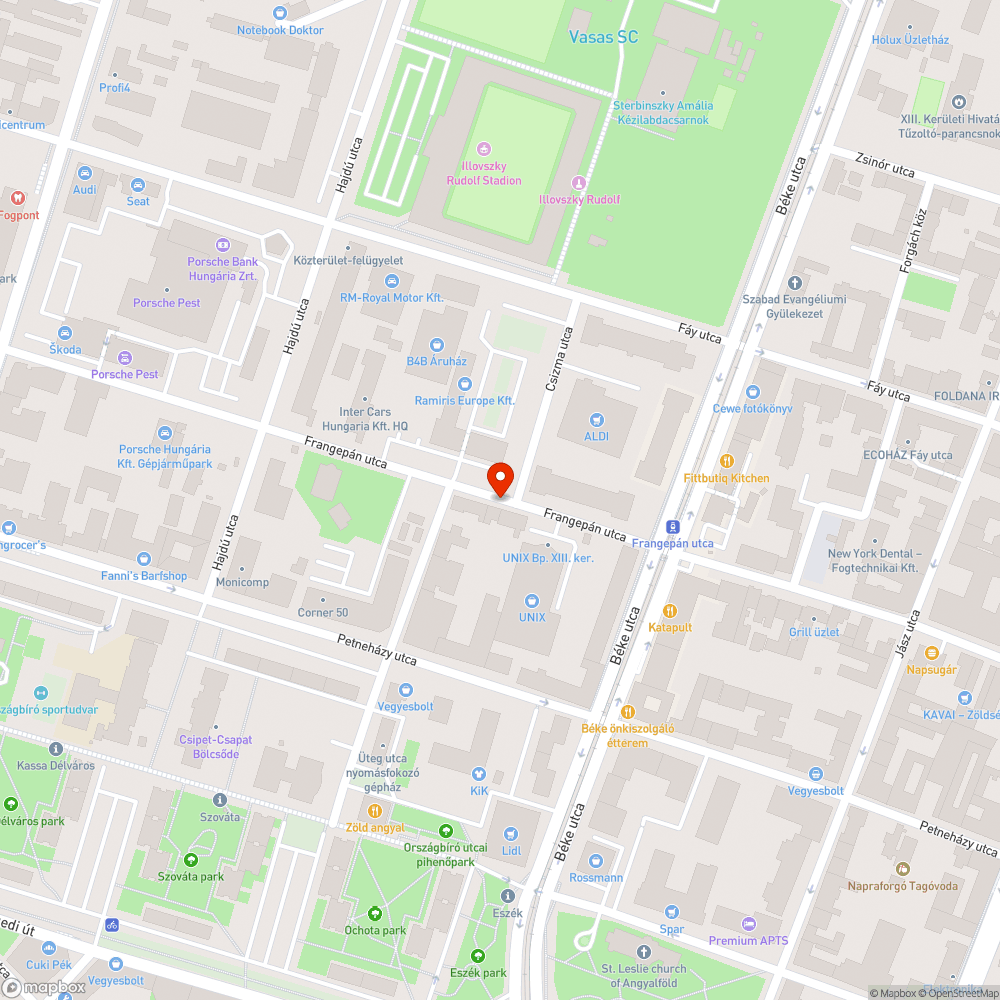 Hibás járda bejelentés helye