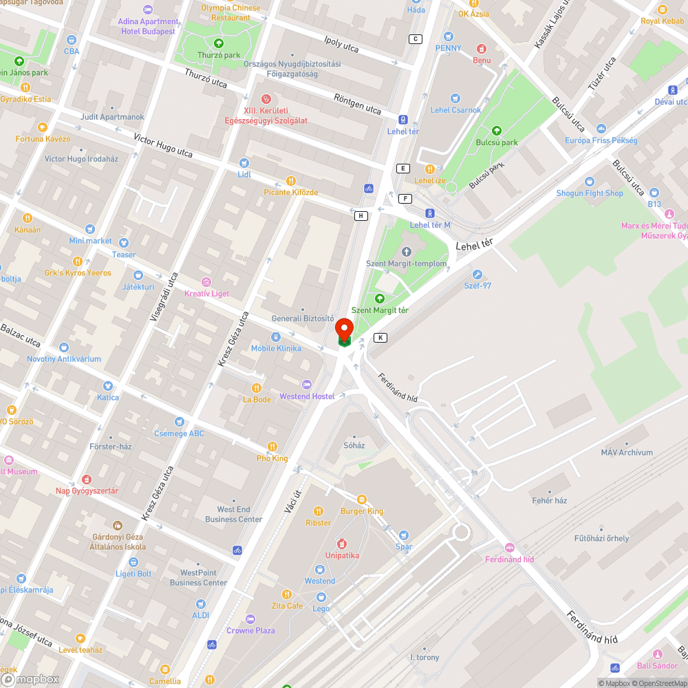 Kátyú bejelentés helye