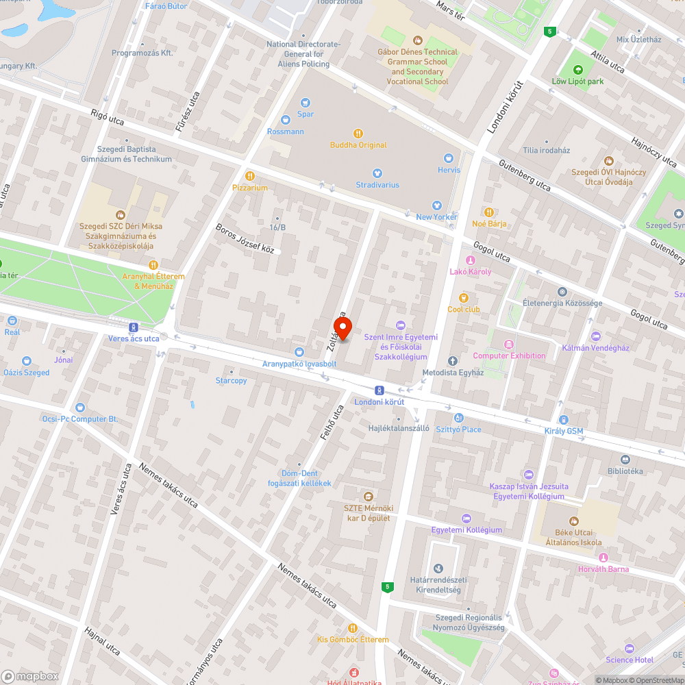 Hibás riasztó bejelentés helye