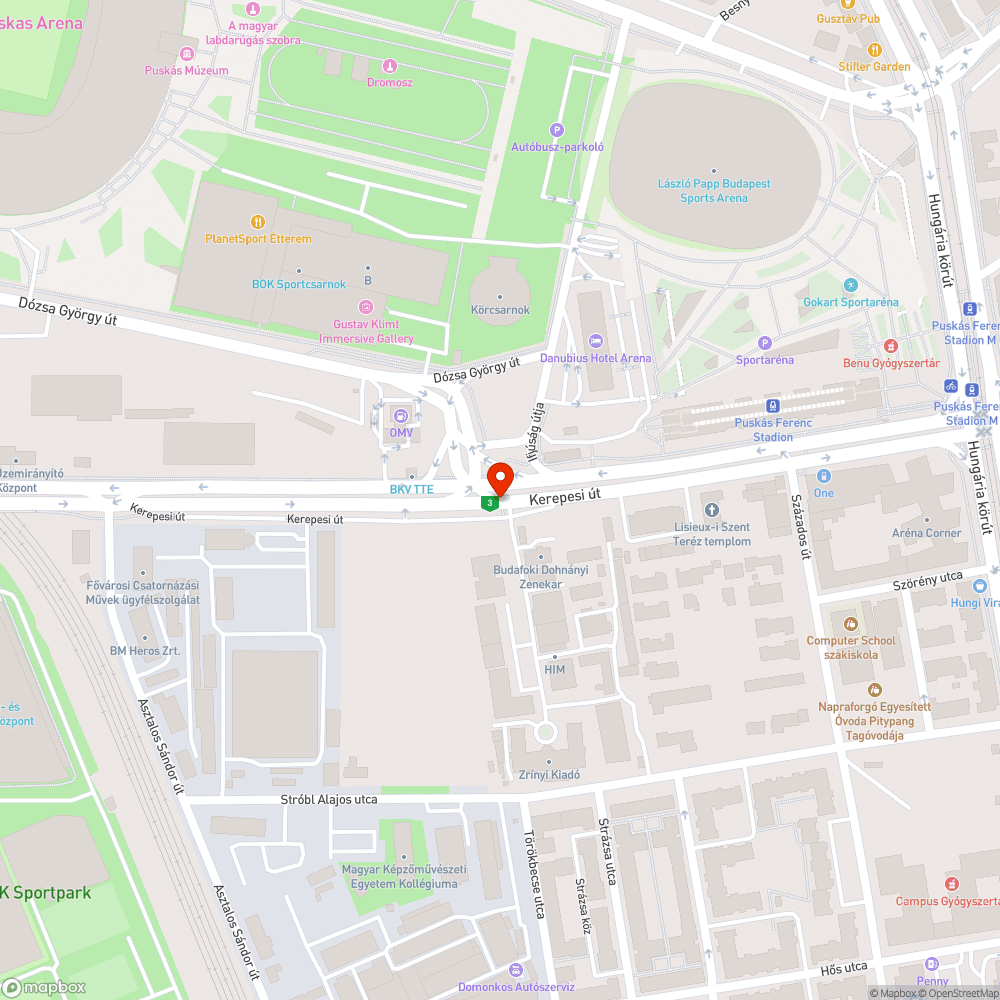 Balesetveszélyes zebra bejelentés helye