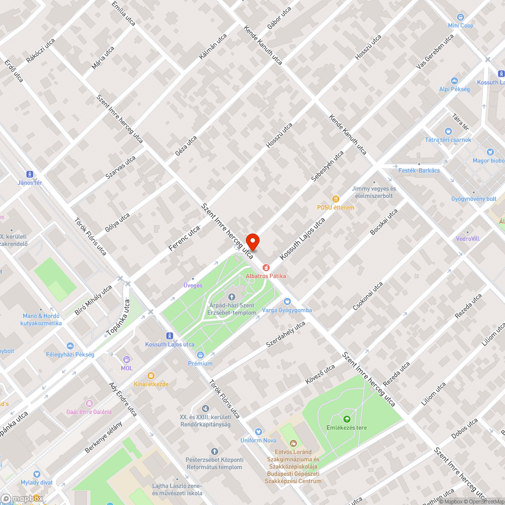 Kátyús útszakasz bejelentés helye