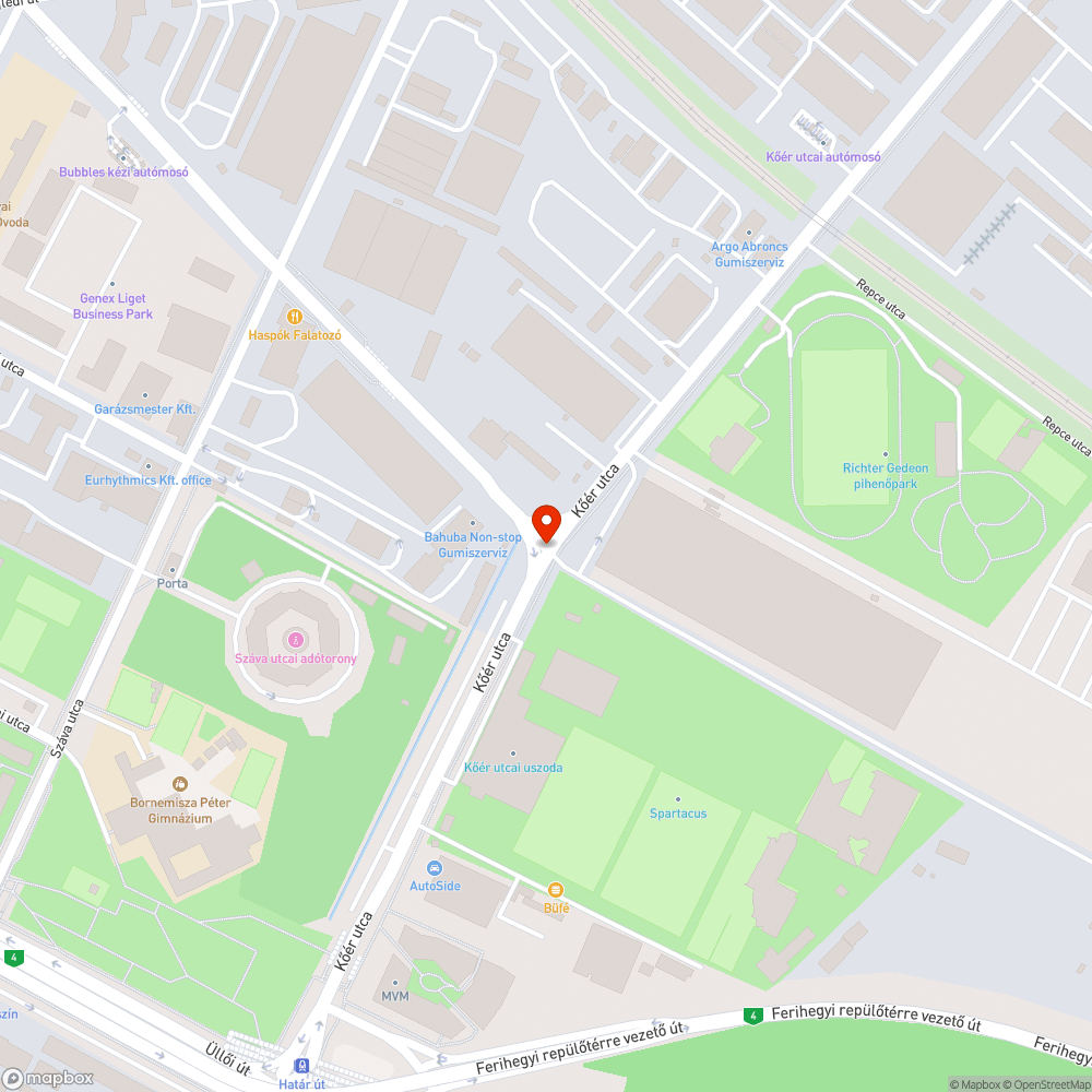 Közvilágítási hiba Kőér utca/Basa utca kereszteződésében bejelentés helye