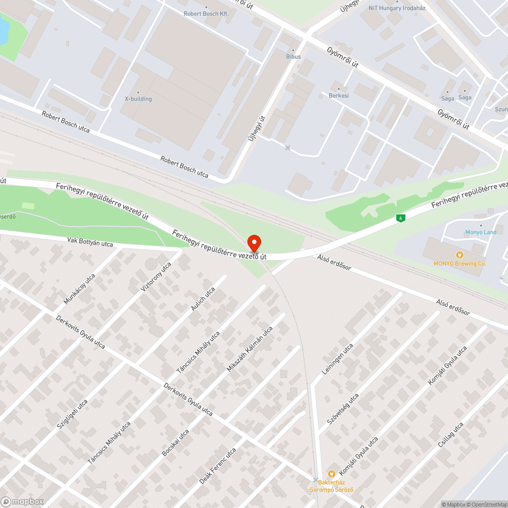 Felüljáró alulfolyóval bejelentés helye