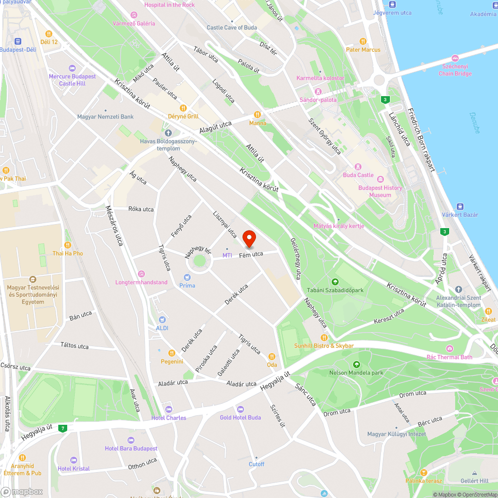 Olajfoltos utcák a Naphegyen bejelentés helye