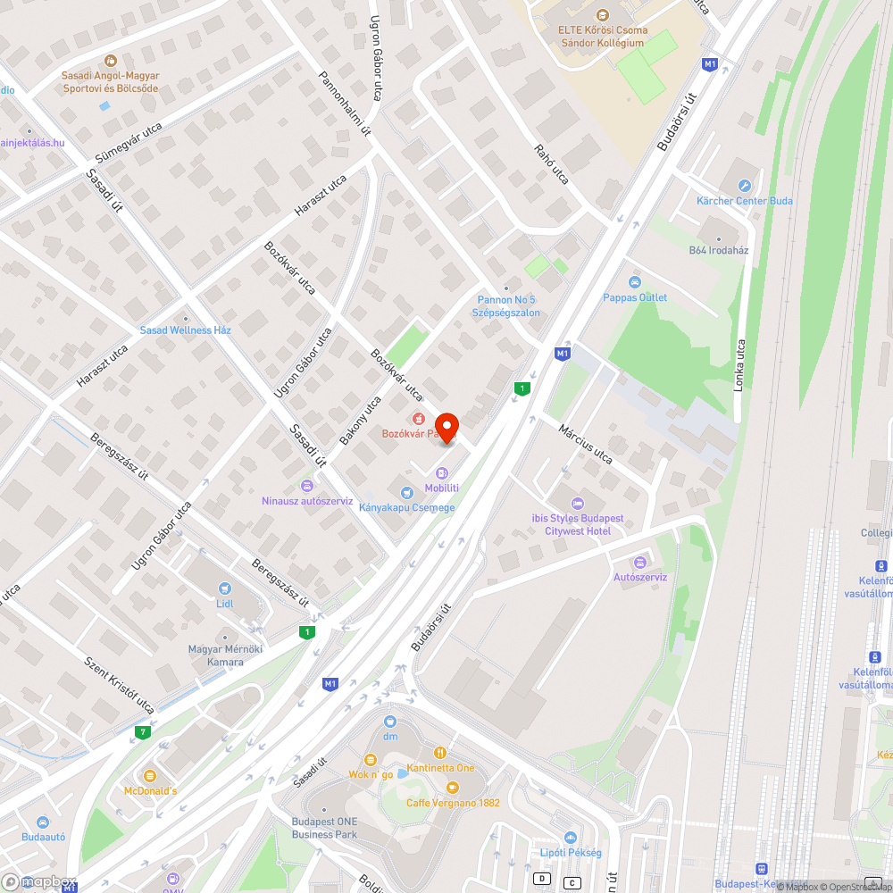 Bozókvár utca szemét bejelentés helye