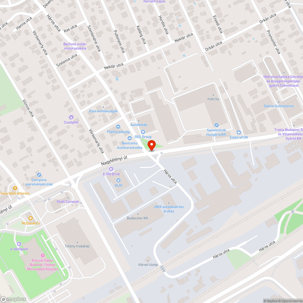 Széles szép nagy kátyú bejelentés helye