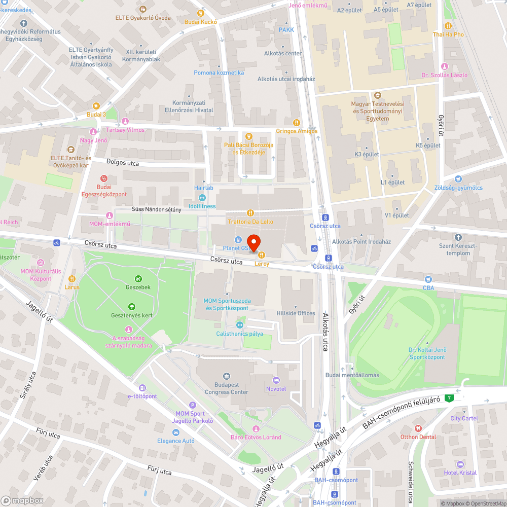 Járdahiba bejelentés helye