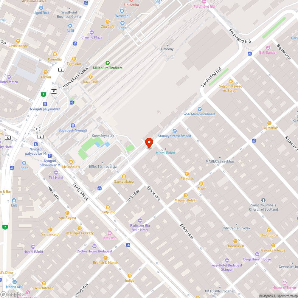 Kátyú bejelentés helye