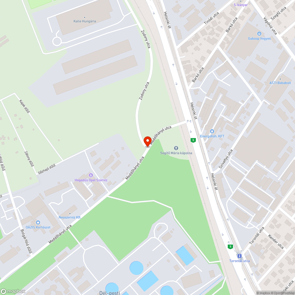 Meddőhányó utca szemétlerakás bejelentés helye