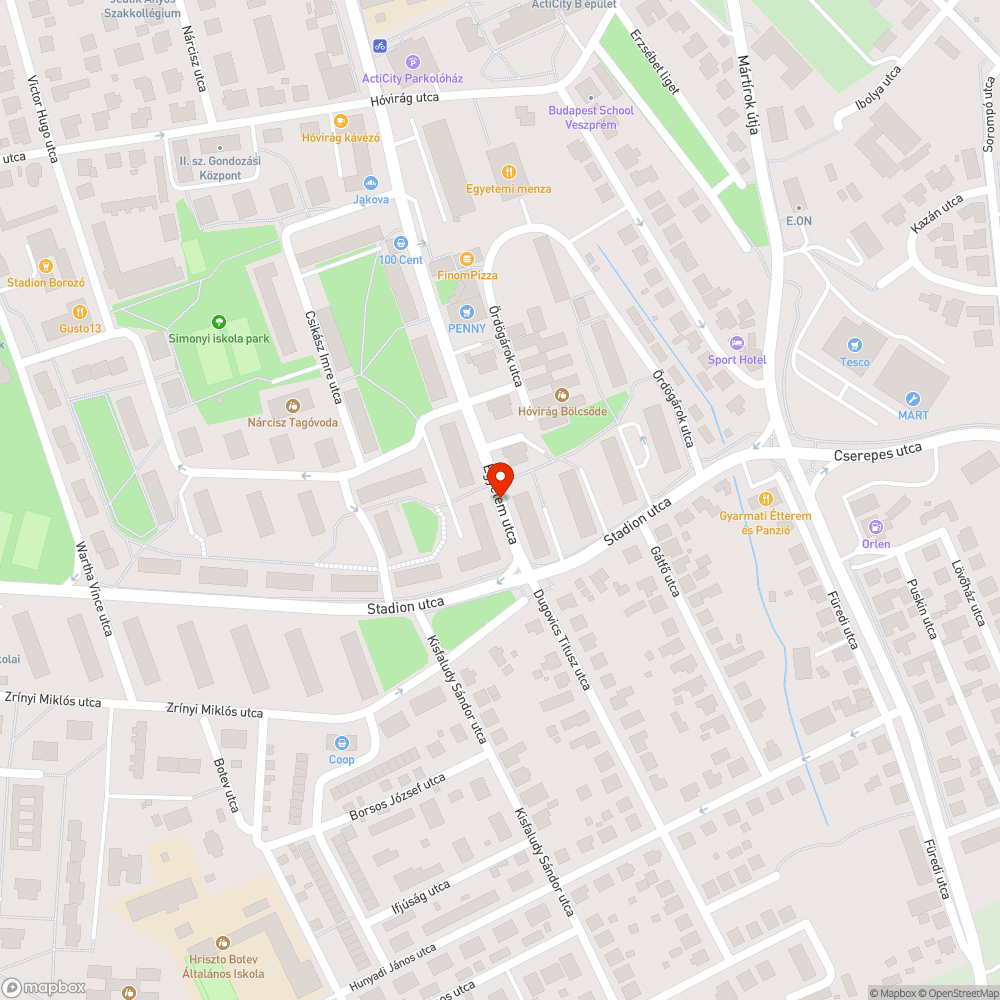 Kátyú bejelentés helye