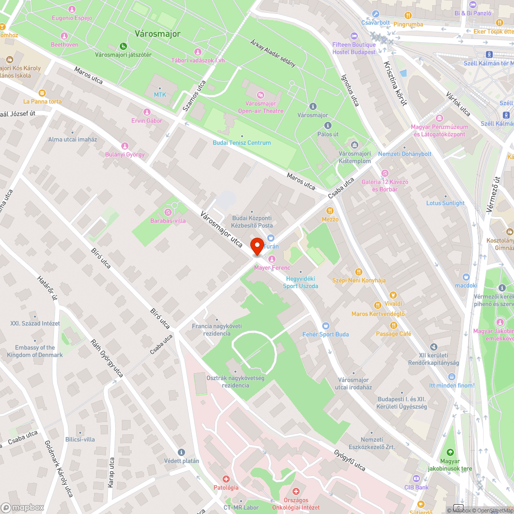 Kátyú bejelentés helye