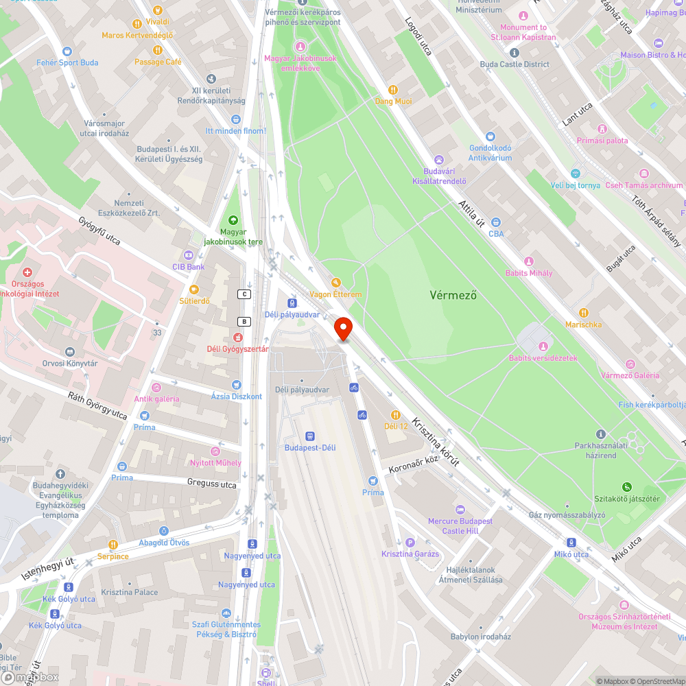 Kátyúk bejelentés helye