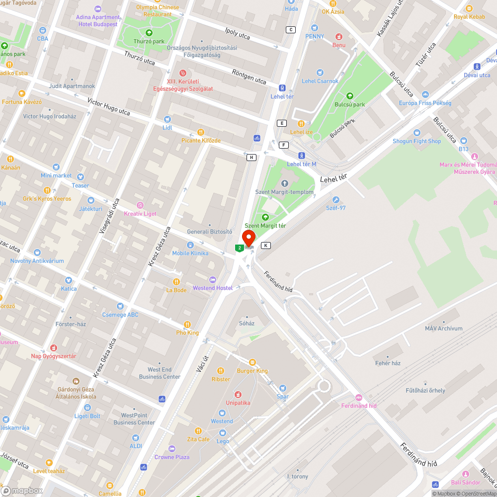 Kátyúk bejelentés helye