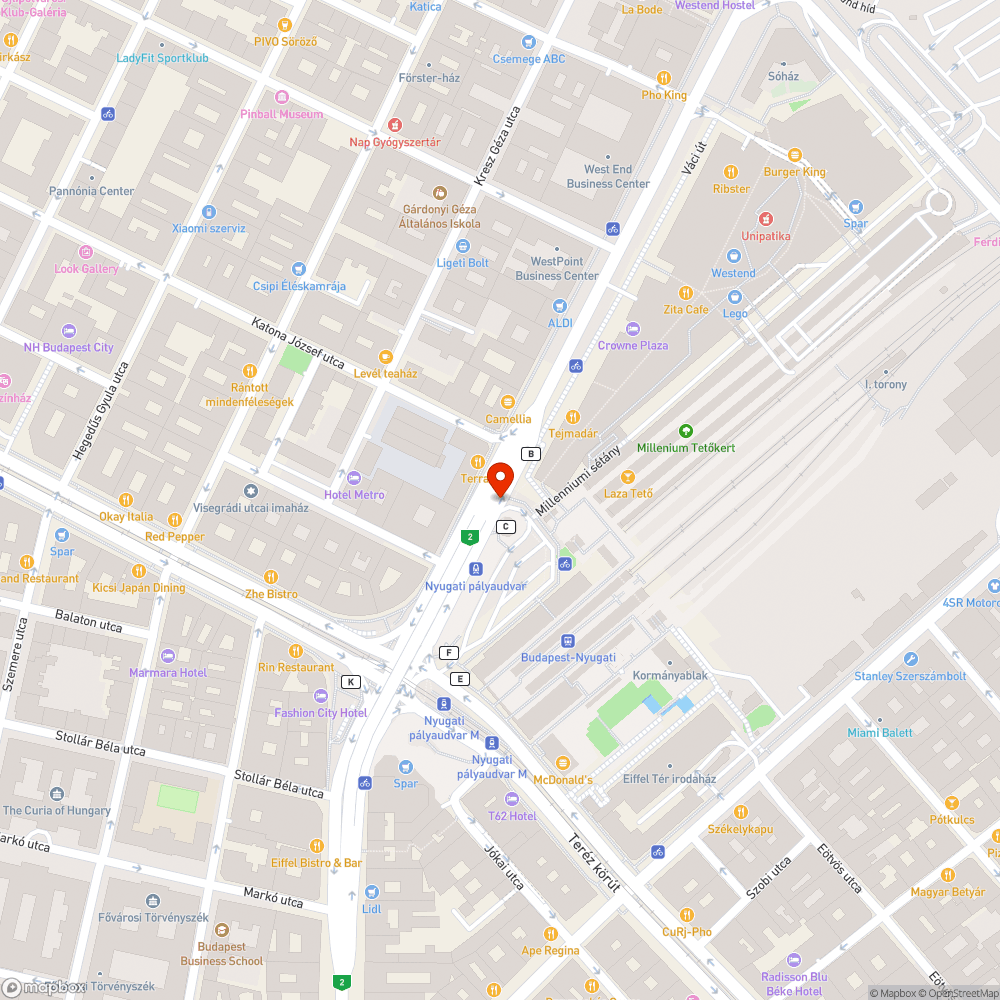 Kátyú bejelentés helye