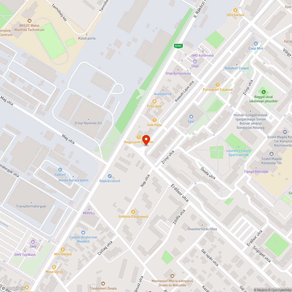 Kátyú bejelentés helye