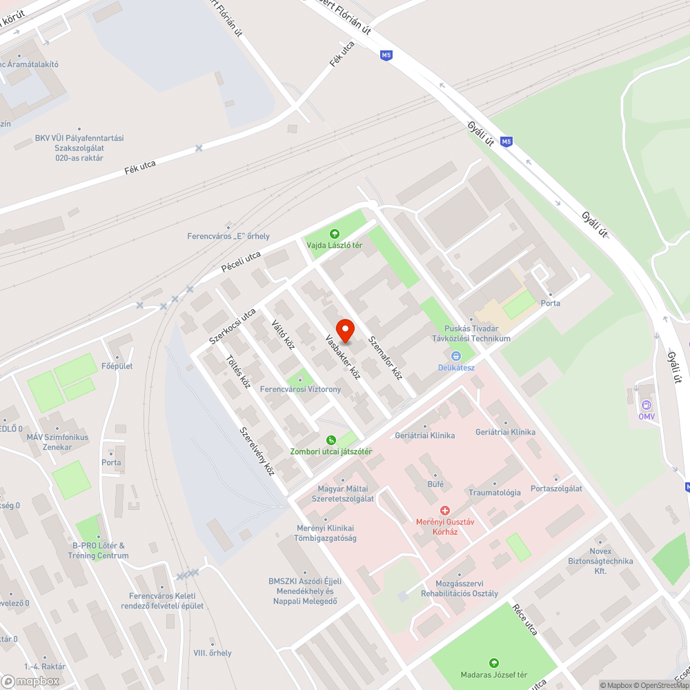 Beszakadó úttest bejelentés helye