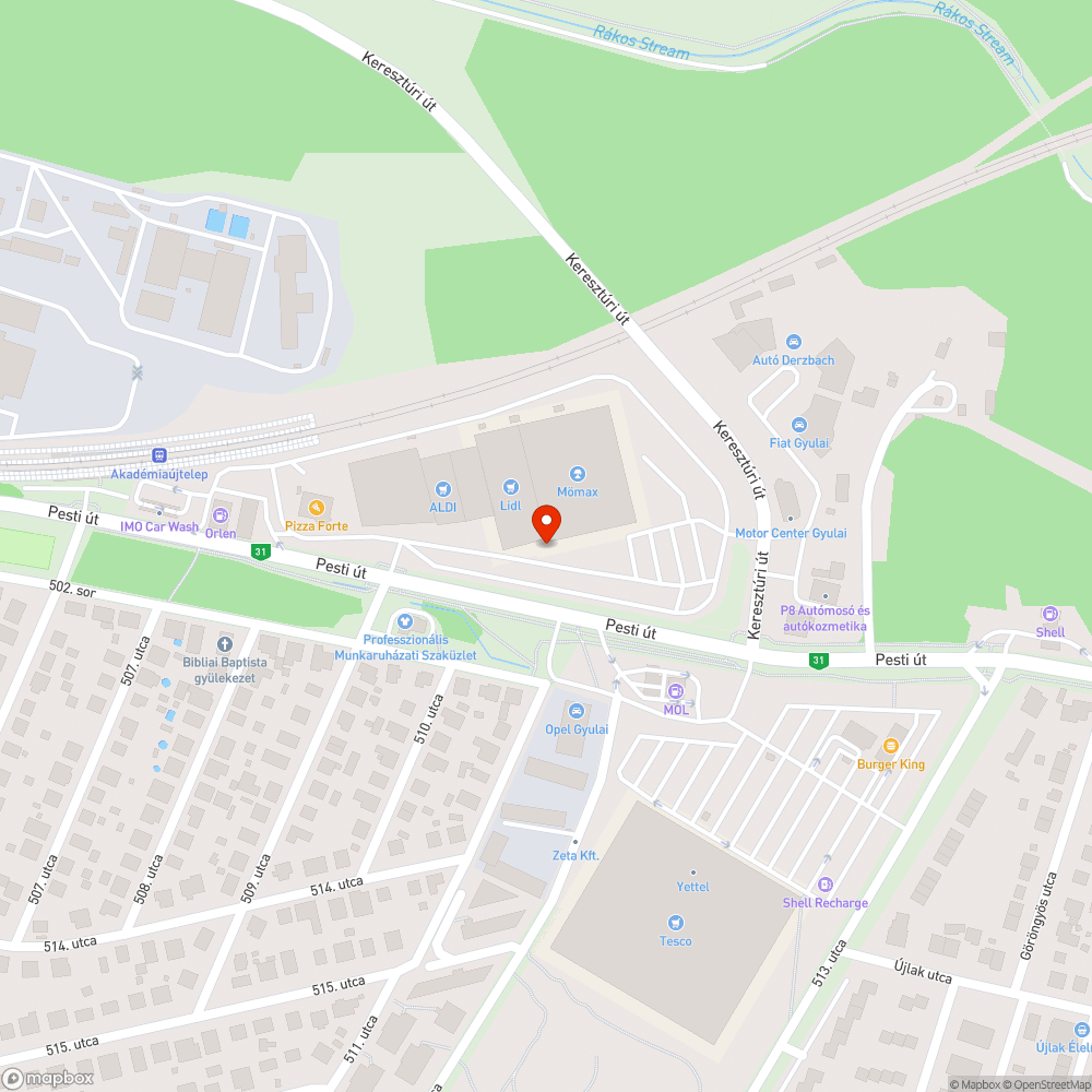 Szemetes járdasziget bejelentés helye