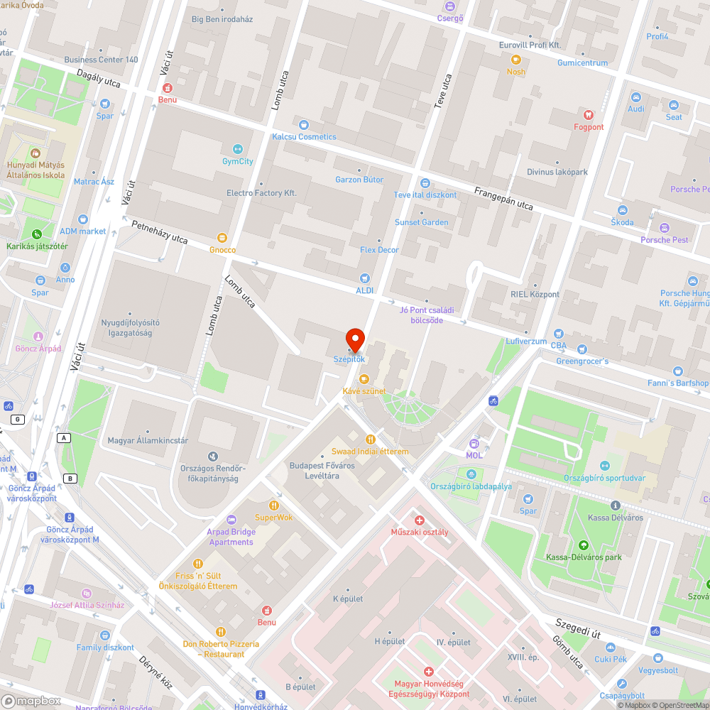 Beszakadt járda bejelentés helye