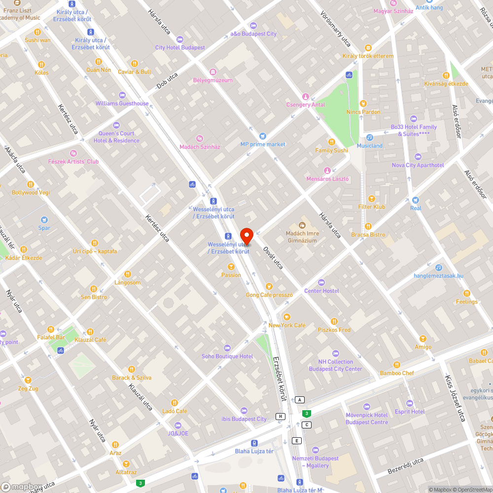 Elhanyagolt, összefirkált és piszkos díszkút az Erzsébet körúton bejelentés helye