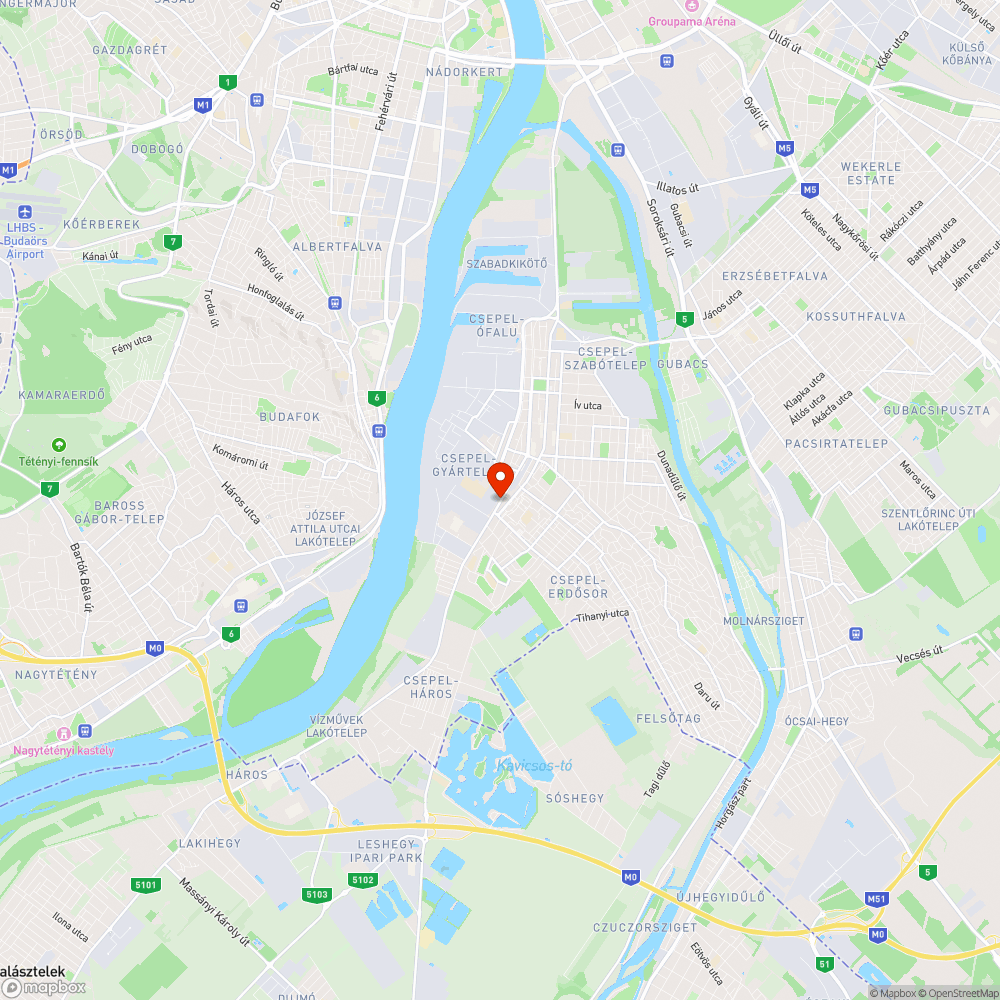 Kátyútenger Csepelen bejelentés helye