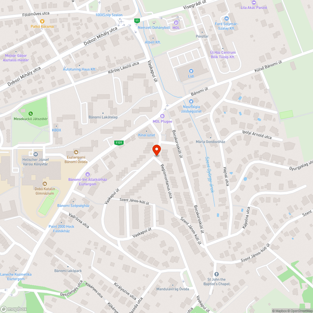 Kiégett lámpa bejelentés helye