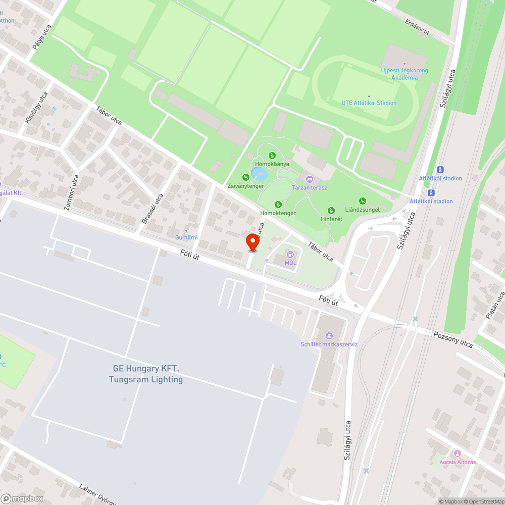 Elhagyott autó bejelentés helye