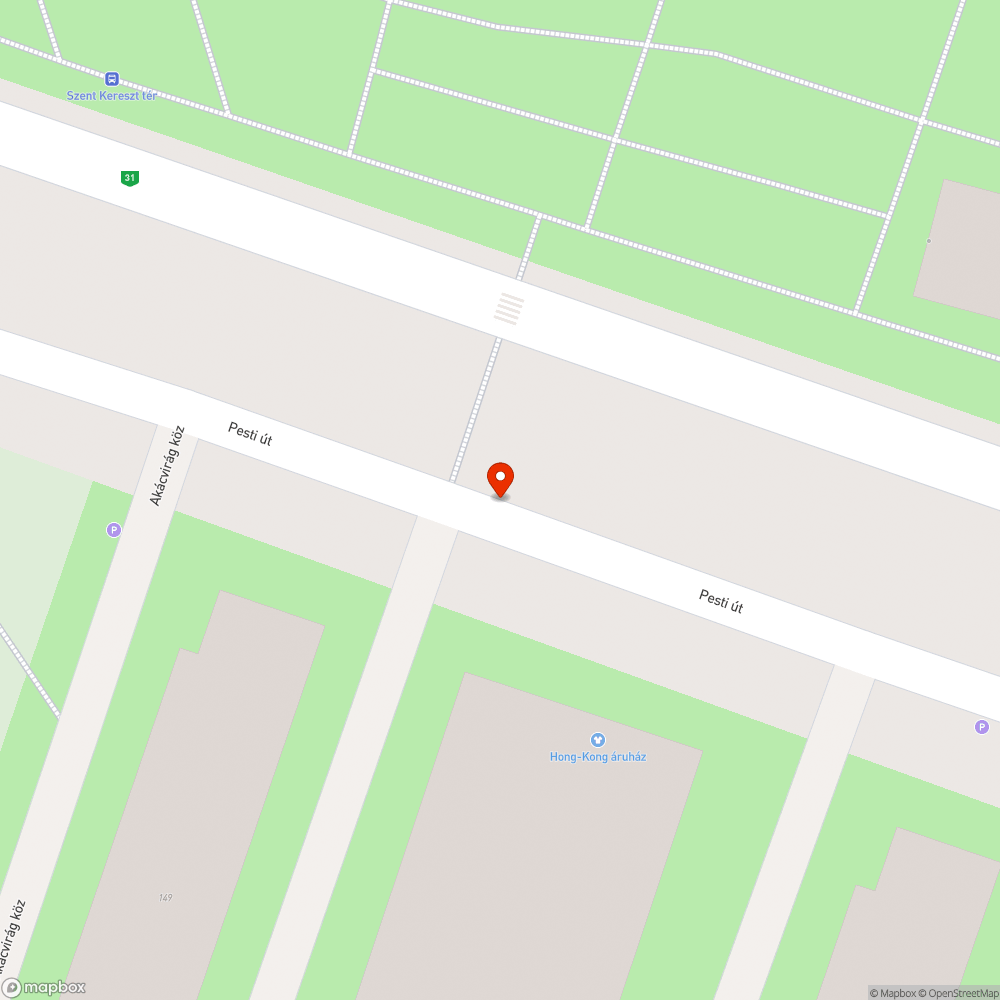 Kátyú az úton bejelentés helye