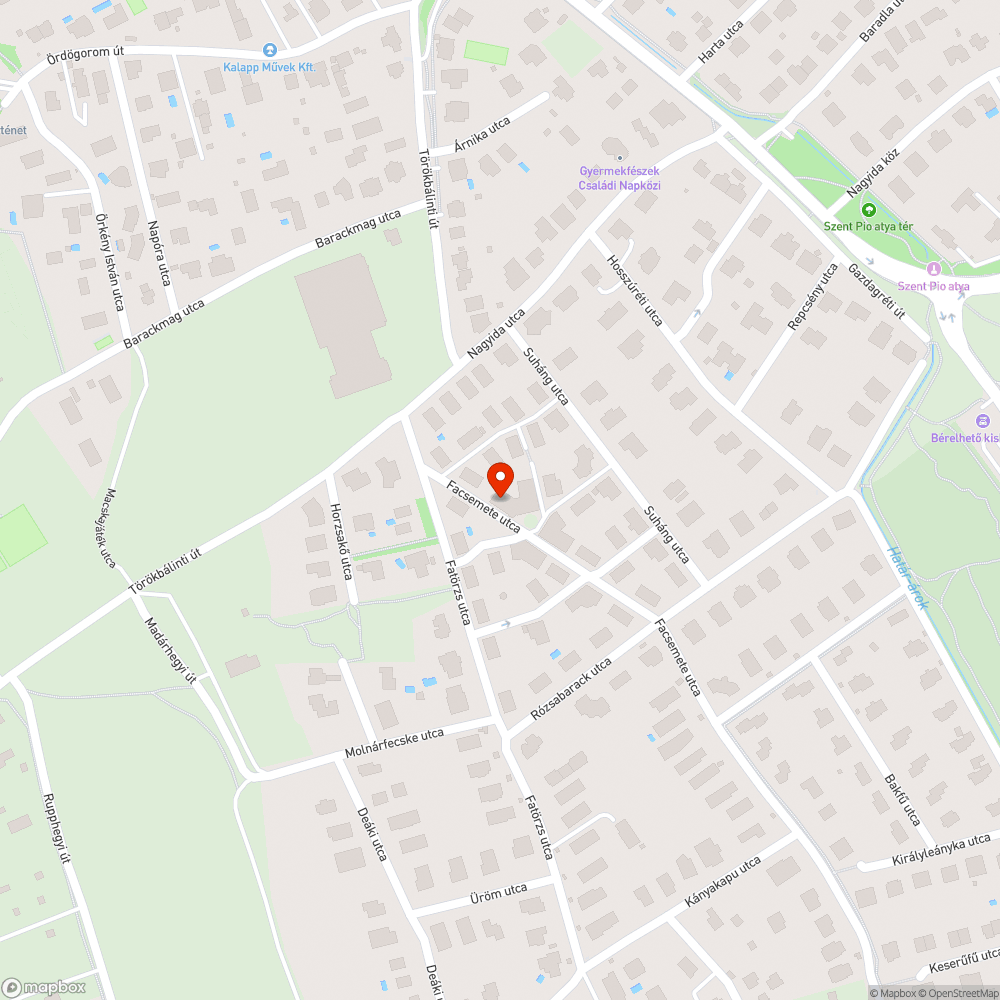 Kátyú bejelentés helye