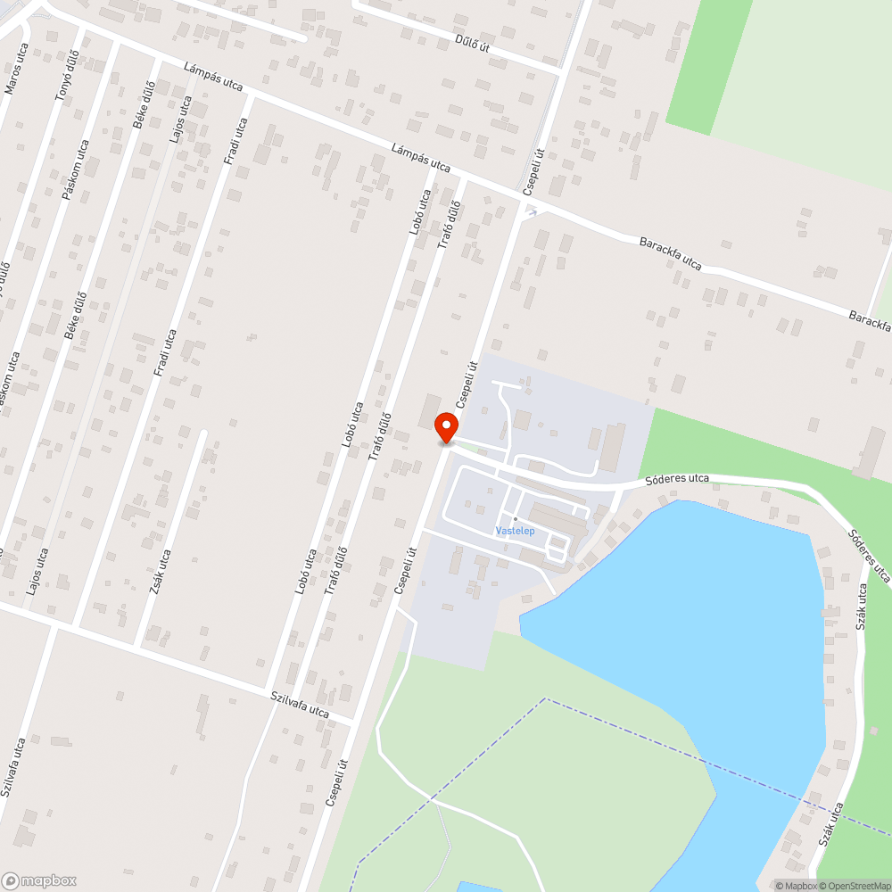 Kátyú tenger Csepelen a Csepeli úton bejelentés helye