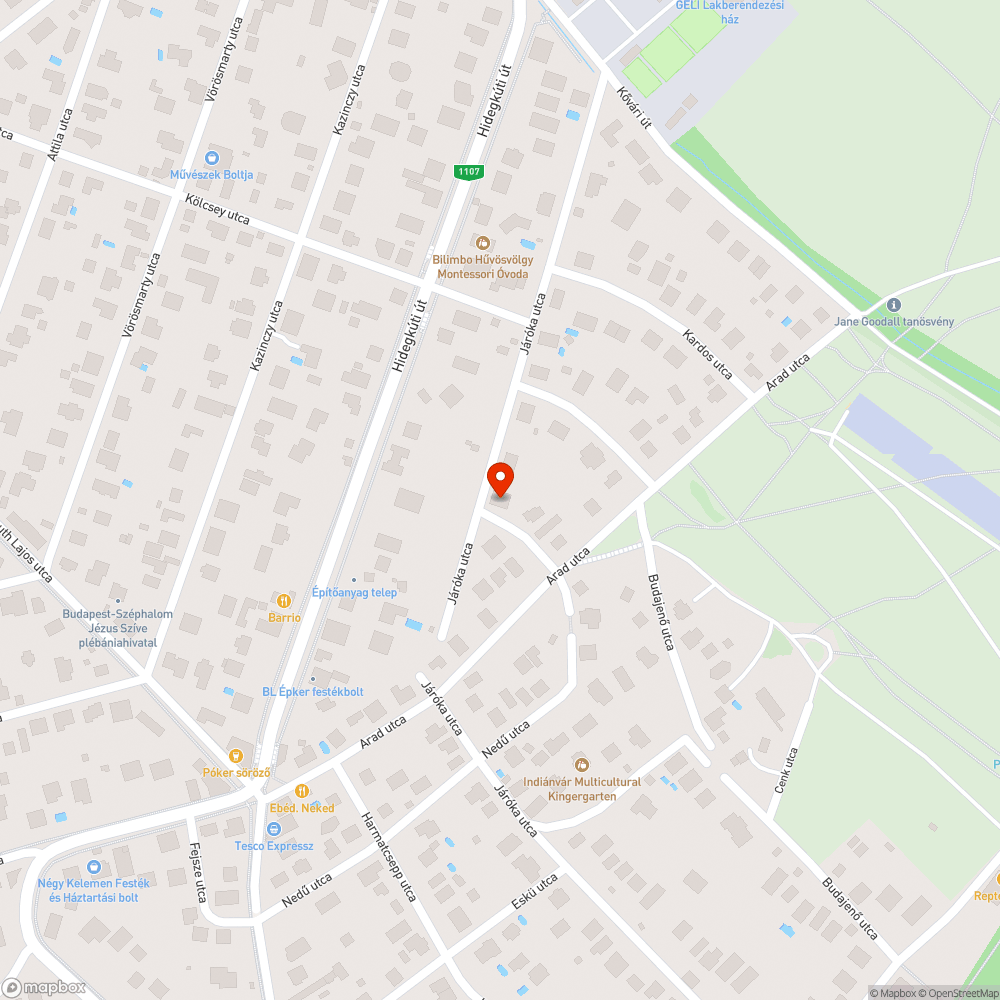 Beszakad úttest bejelentés helye