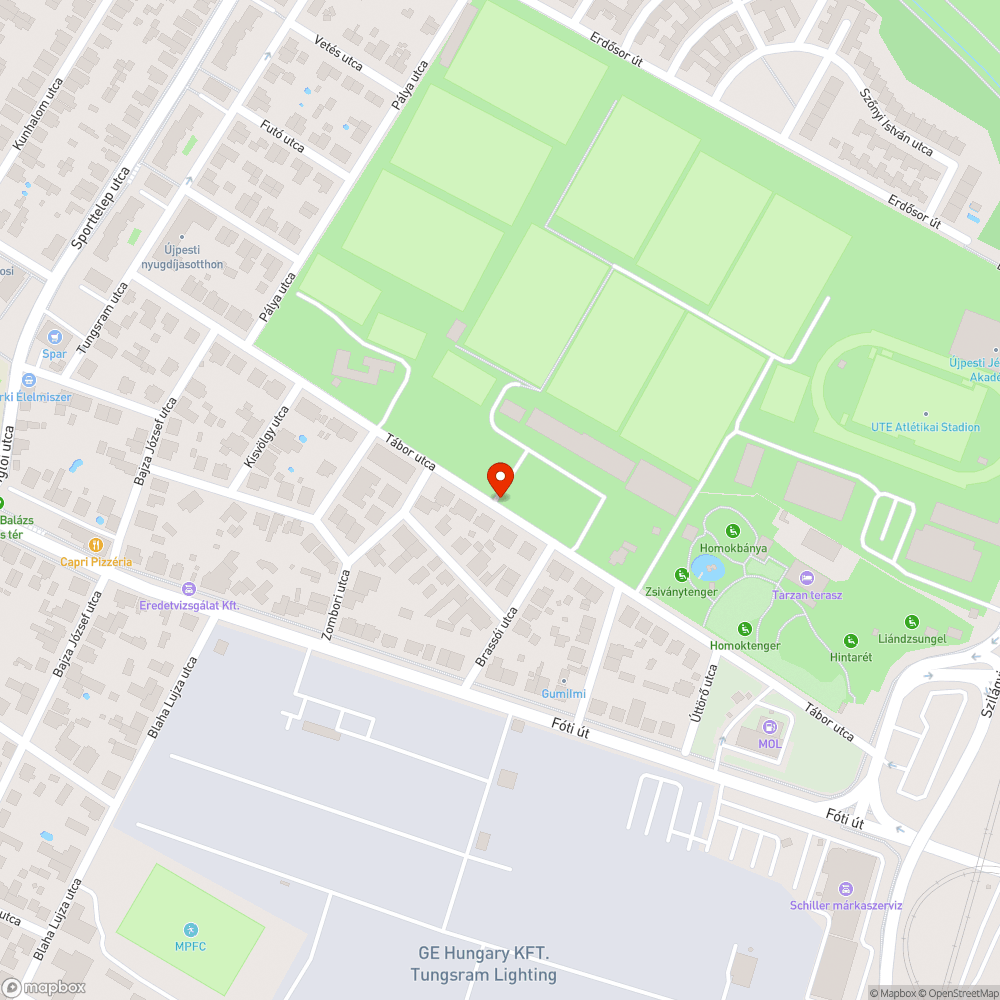 Kátyú és megsüllyedt akna bejelentés helye