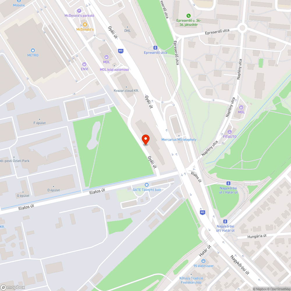 Szemét bejelentés helye