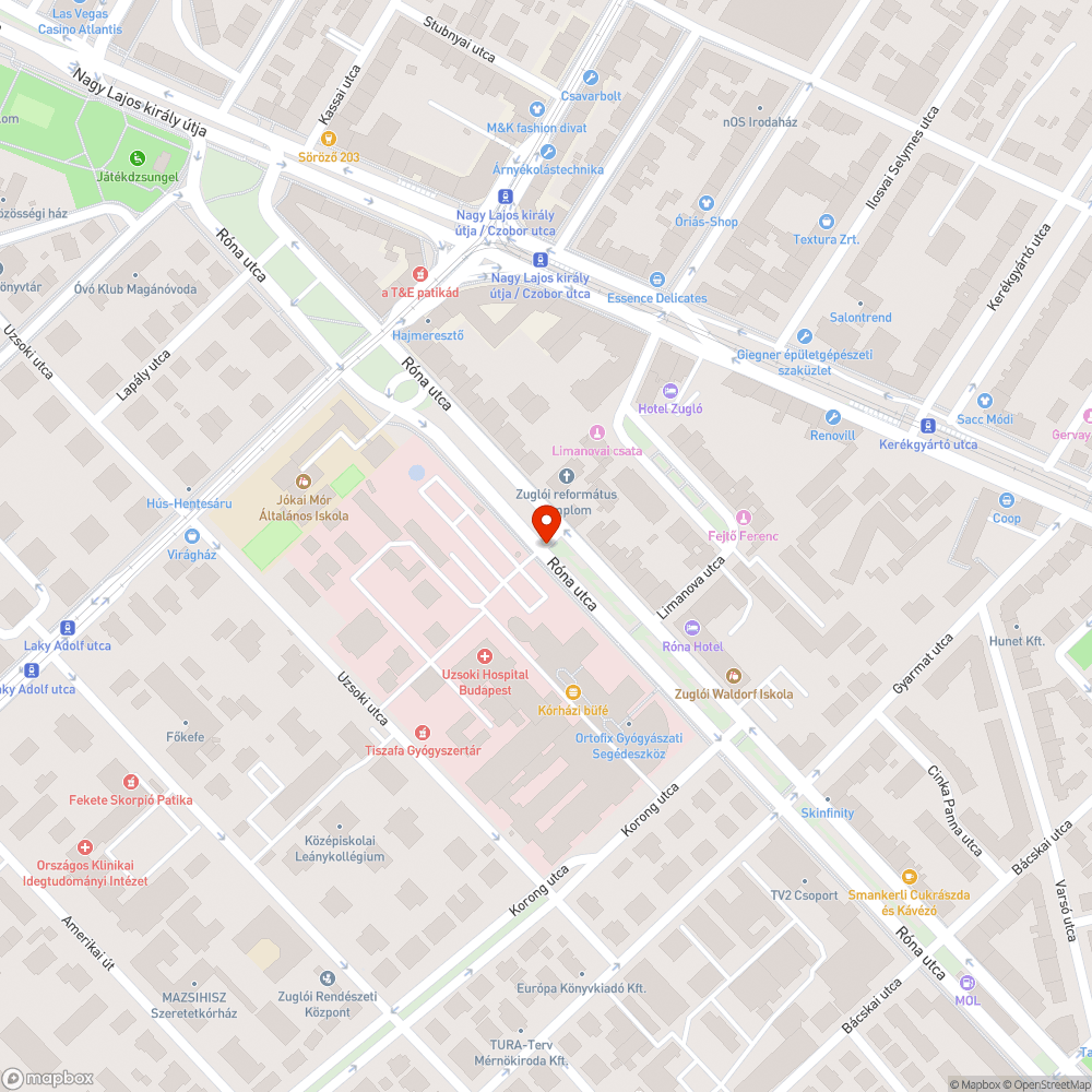 Kidöntött korlátok az Uzsoki Kórház mellett bejelentés helye