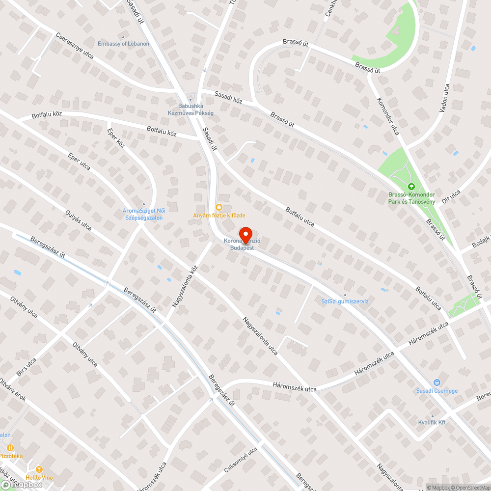 Kátyú bejelentés helye