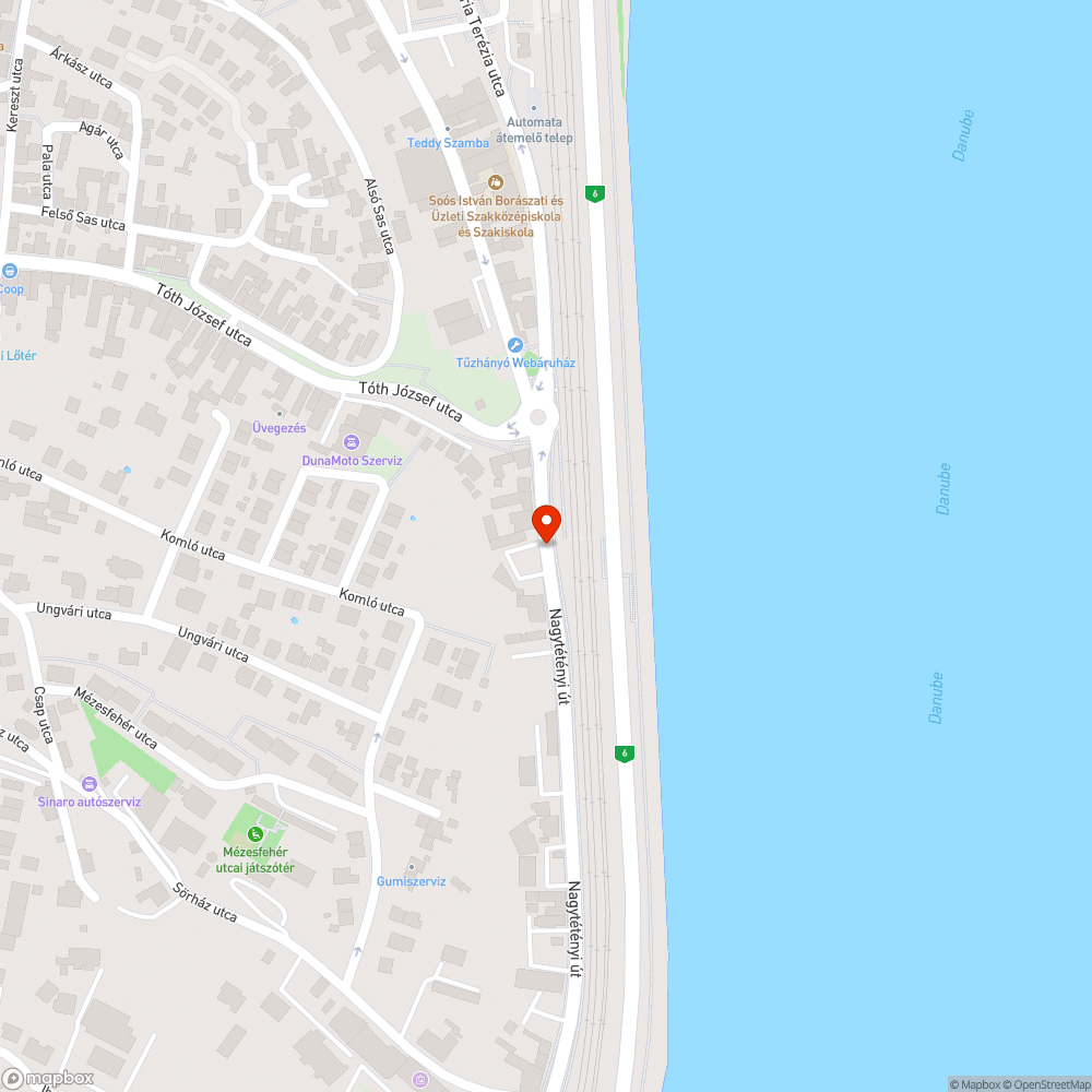 Széles kátyú bejelentés helye