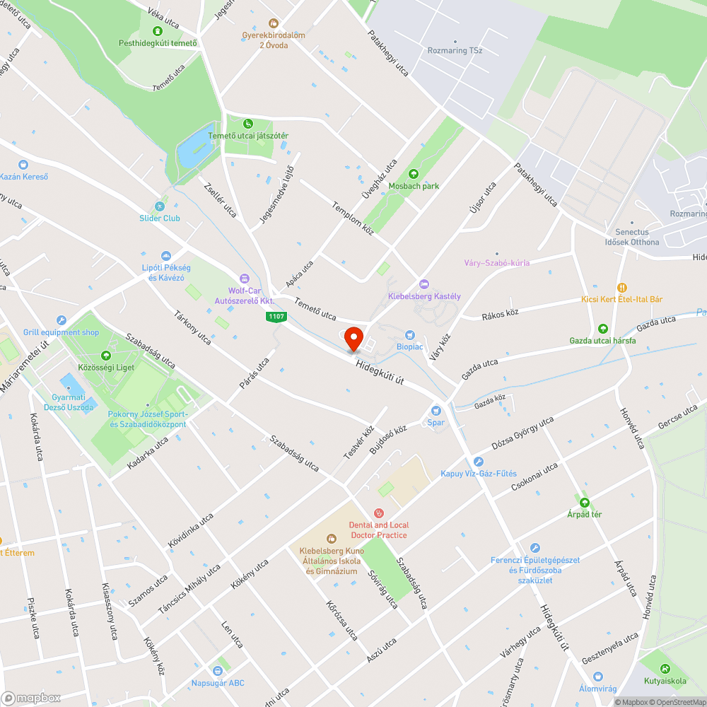 Kàtyú az úttesten bejelentés helye