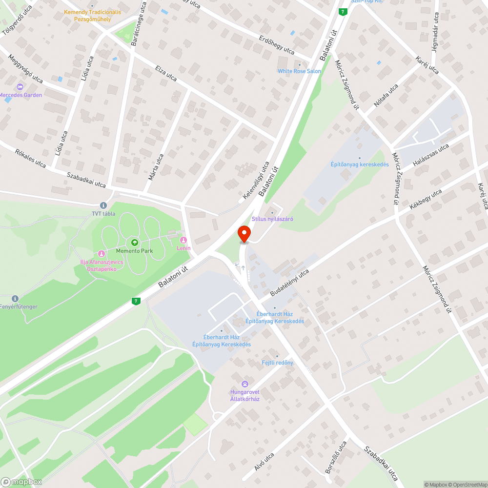 Kátyú bejelentés helye