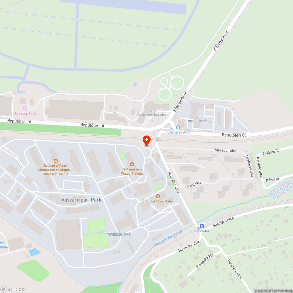 Repülőtéri út gyalogos közlekedés bejelentés helye